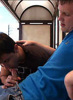 A Little gay fun by the bus stop. by Out In Public