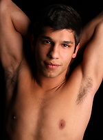 Carmine posing naked in a bedroom by ChaosMen
