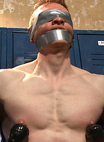 Straight jock gets tied up against his will and edged until he begs for mercy. by Men On Edge