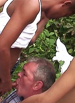 White European guy gives blow jobs to three sexy Asian lads at the park. by 80gays