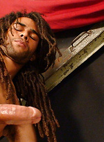Long Haired Ebony Thin Guy With Black Dreads Beats Off by Alternadudes
