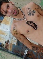Tattooed Pierced Italian Spanks His Cock by Alternadudes