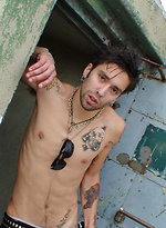 Tattooed Pierced Italian Spanks His Cock by Alternadudes