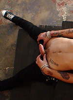 Tattooed Pierced Italian Spanks His Cock by Alternadudes