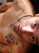 Tattooed Pierced Italian Spanks His Cock by Alternadudes