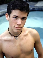 Cute twink blows a hot creamy load all over himself pool side. by Mount Equinox