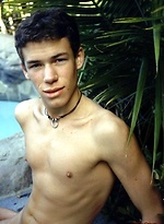 Cute twink blows a hot creamy load all over himself pool side. by Mount Equinox