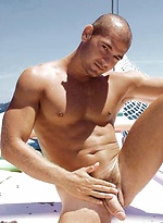 Hot beefy stud with an incredible chest and a huge cock exposes all. by Mount Equinox