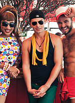 On set with the stars of KINGS OF NEW YORK by Lucas Entetainment