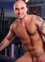 Hot bald boxer Franko Gold at the gym by Colt Studio With Franko Gold