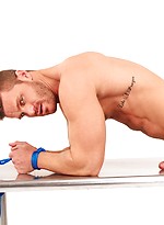 Muscle athlete Landon Conrad bounded by Bound Jocks With Landon Conrad