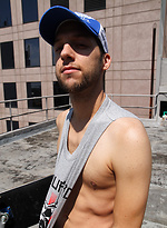 Aussie Mitch enjoying the sunshine - Naked on Ben\\\'s rooftop in Melbourne by Bentley Race