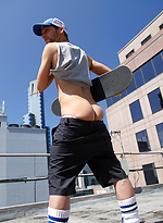 Aussie Mitch enjoying the sunshine - Naked on Ben\\\'s rooftop in Melbourne by Bentley Race