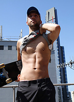 Aussie Mitch enjoying the sunshine - Naked on Ben\\\'s rooftop in Melbourne by Bentley Race