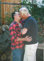 Gus and Peter outdoors sucking by Pantheon Bear