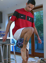 Straight Footballer Ronaldo - Justin's the 1st Guy to suck his Cock & then Kiss! by English Lads