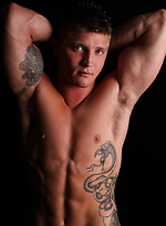 Muscle tattooed stud Sinclair strokes dick by ChaosMen