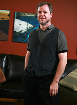 Chubby hairy man David Mushulom strokes dick by Pantheon Bear