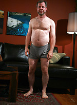 Chubby hairy man David Mushulom strokes dick by Pantheon Bear