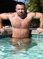 Horny bear Marc Angelo shows his cock outdoors by Pantheon Bear With Marc Angelo