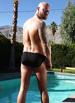 Muscle bear Dan Rhodes Bear gets naked by Pantheon Bear With Dan Rhodes