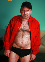David Kavo strokes his small cock by Pantheon Bear
