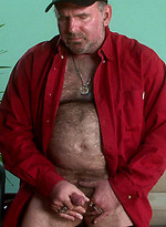 David Kavo strokes his small cock by Pantheon Bear