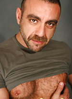 Hairy mature man Manu Maltes shows his uncut cock by Pantheon Bear