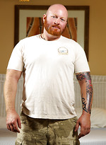 Read beard man Rusty G strokes cock by Pantheon Bear