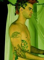 Punk With Mohawk and Tats Rubs in the Tub by Alternadudes