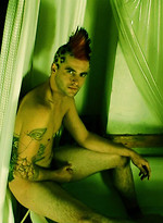 Punk With Mohawk and Tats Rubs in the Tub by Alternadudes