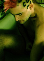 Punk With Mohawk and Tats Rubs in the Tub by Alternadudes