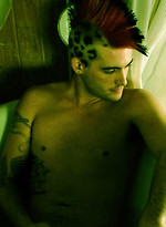Punk With Mohawk and Tats Rubs in the Tub by Alternadudes