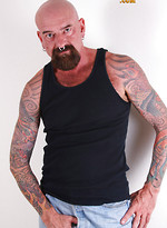 Bald hairy bear Tex Madux naked by Pantheon Bear With Tex Madux