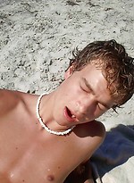 Cute young twink exposing his ass and cock on the sandy beach. by Mount Equinox