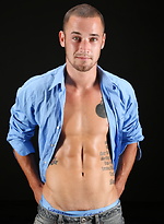Muscled hootie Aries shows his sixpack and shoots a load by ChaosMen