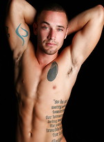 Muscled hootie Aries shows his sixpack and shoots a load by ChaosMen