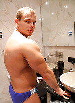 Muscle bear Dennis - Shower time by Bentley Race