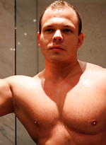 Muscle bear Dennis - Shower time by Bentley Race