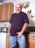Bald daddy Sterling Steel shows his small cock by Hot Older Male