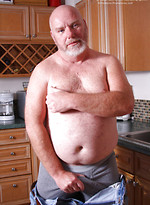 Bald daddy Sterling Steel shows his small cock by Hot Older Male