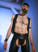 Dan Black in a leather gear by Hot Older Male