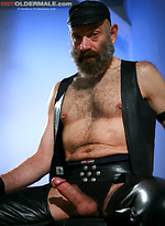 Dan Black in a leather gear by Hot Older Male
