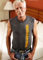 Silver daddy Dean Young strokes dick by Hot Older Male