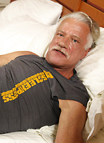 Silver daddy Dean Young strokes dick by Hot Older Male