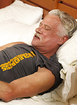 Silver daddy Dean Young strokes dick by Hot Older Male