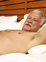 Silver daddy Dean Young strokes dick by Hot Older Male