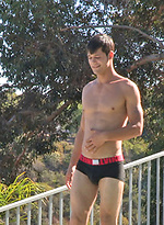 Keith sweeming in a pool and jacking off dick after by SeanCody