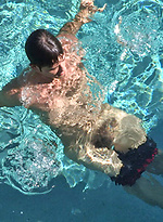 Keith sweeming in a pool and jacking off dick after by SeanCody