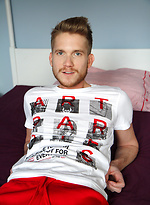 Blond and handsome - Axel Jackson stripping for Zac by Bentley Race